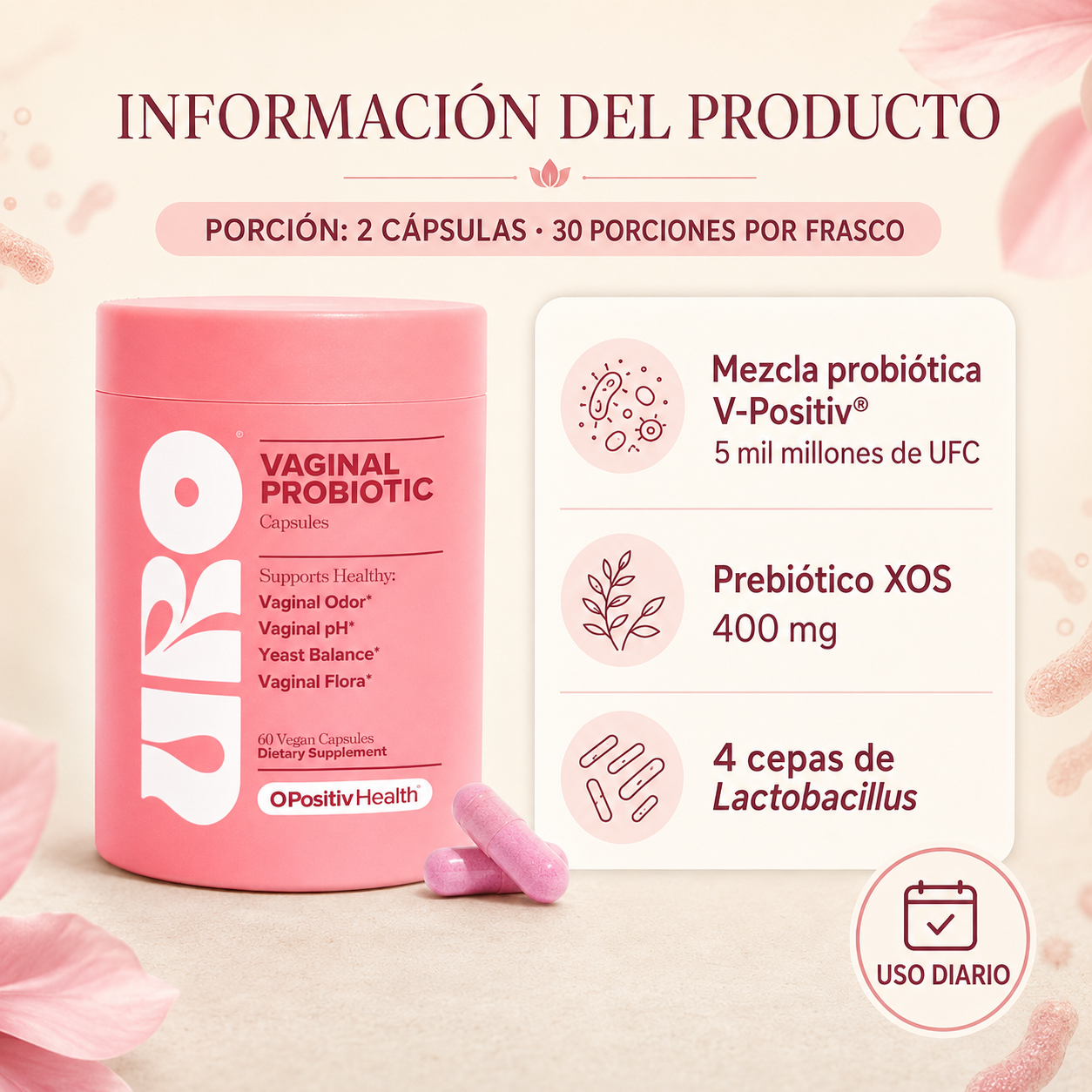 URO: equilibrio íntimo y apoyo diario para tú amiga