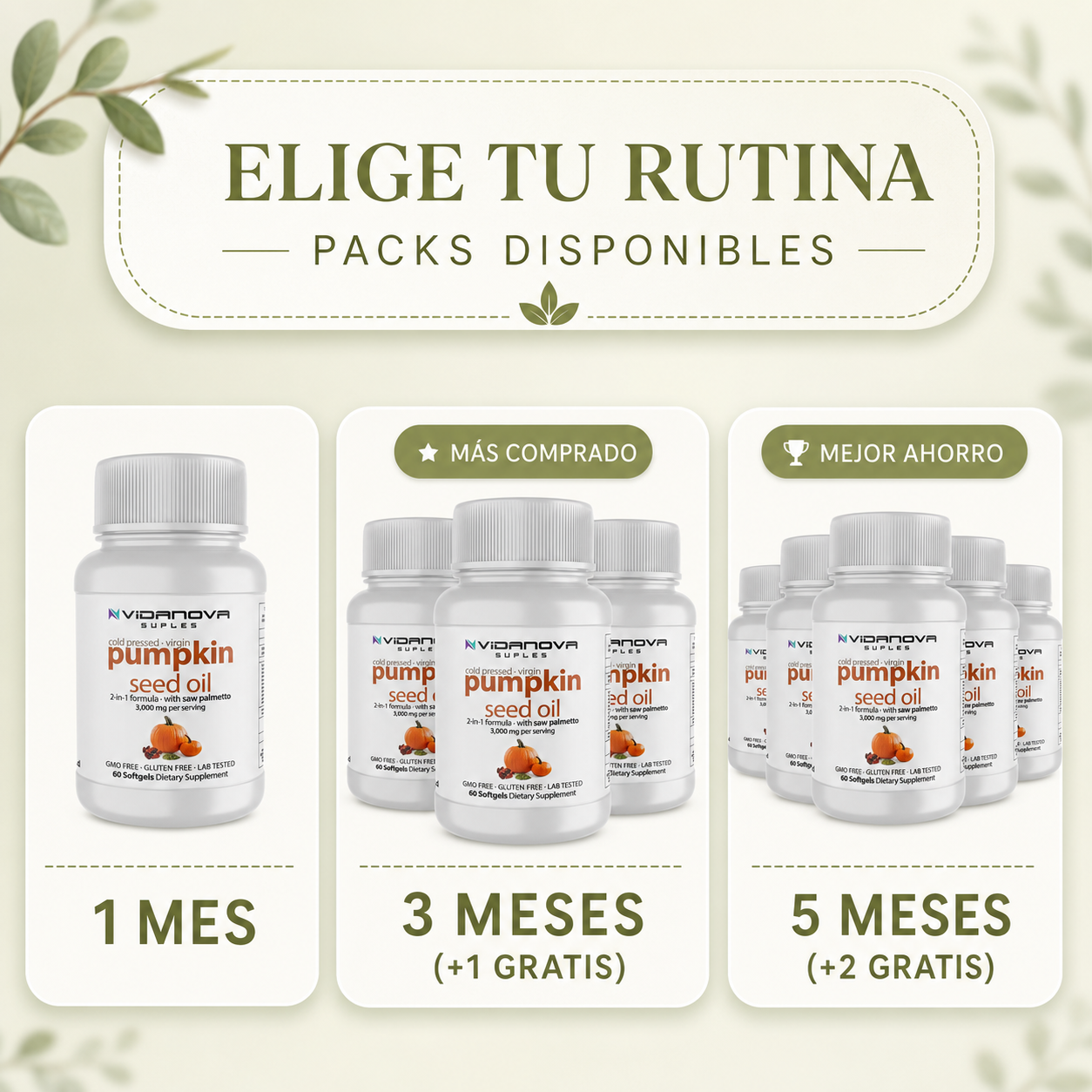 Aceite de semilla de calabaza para el bienestar urinal masculino